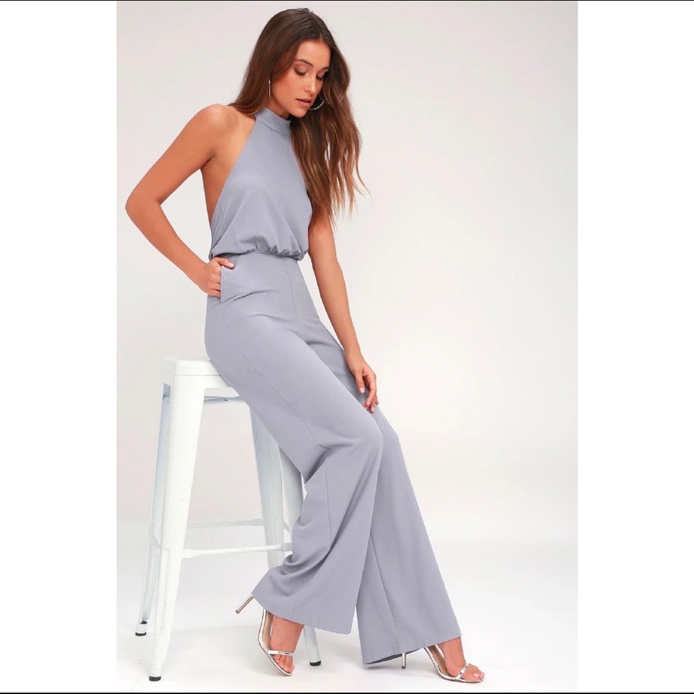 Lulu’s Moment for Life Halter Jumpsuit in Lavendar Size M Original Retail: $68